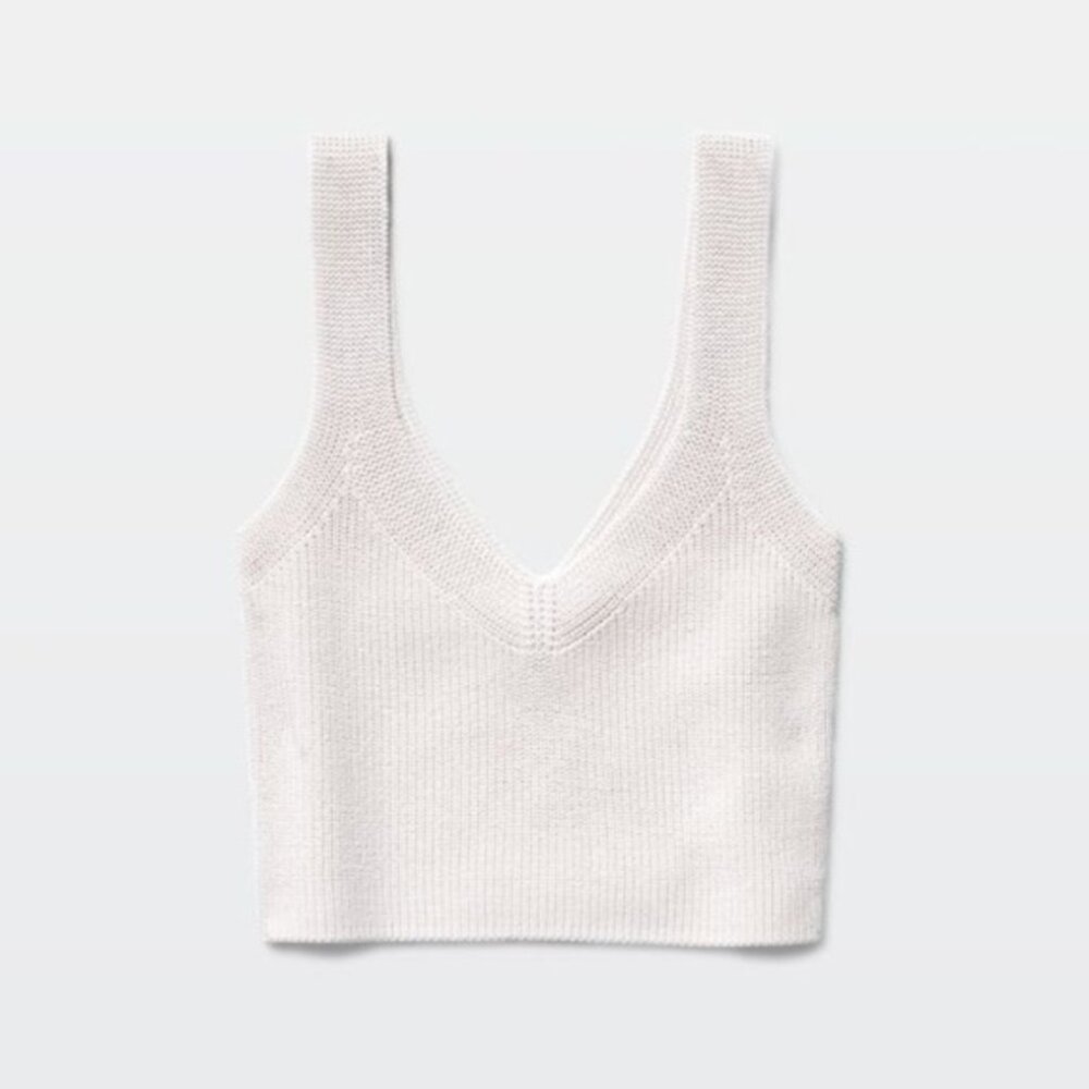 Aritzia Wilfred Mony Knit Crop Top
